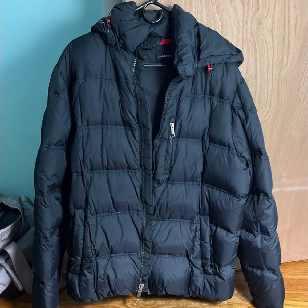 Lands End Mens Puffer Down Snow Jacket